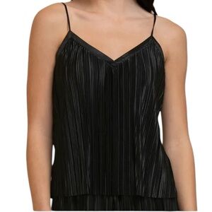 NWT Ricki’s V-neck Plisse Black Tank Camisole Top Size XXL